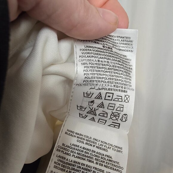 Guess Los Angeles Dress Size 6 Off White Bodycon Front Zip - Picture 15 of 15